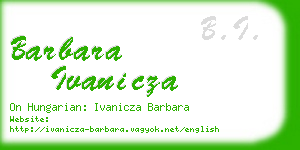 barbara ivanicza business card